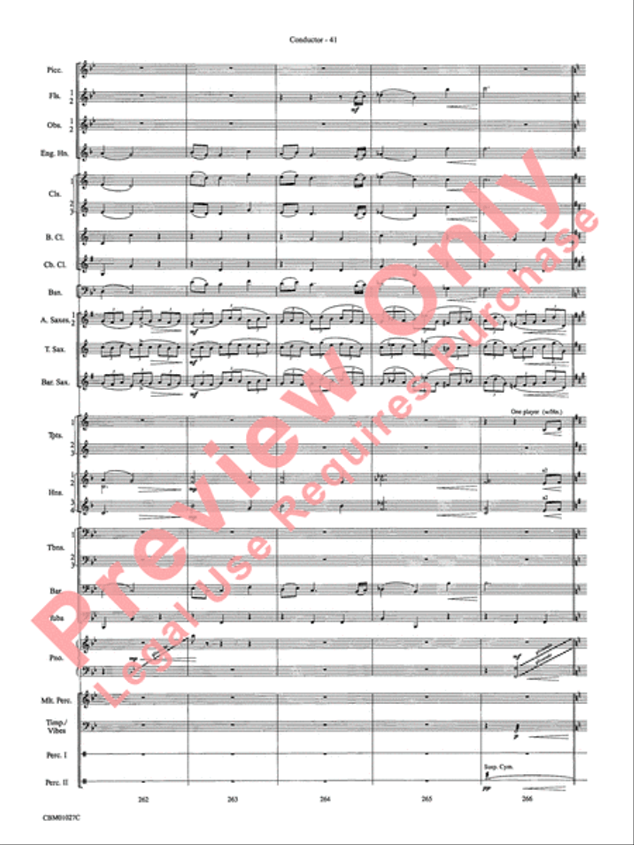 Harry Potter Symphonic Suite Concert Band scores gallery preview page 44