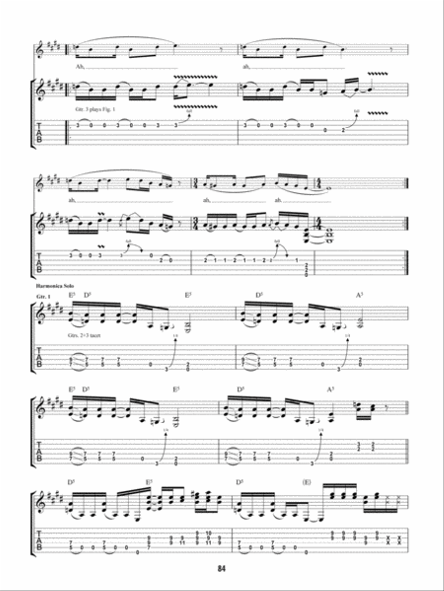 Nobody's Fault but Mine Guitar Tablature scores gallery preview page 5