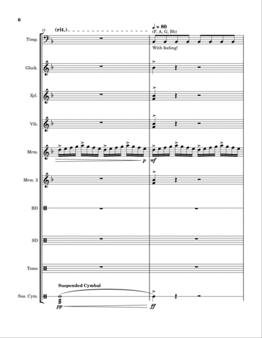 The Final Clash (In D Minor) Percussion Ensemble scores gallery preview page 6