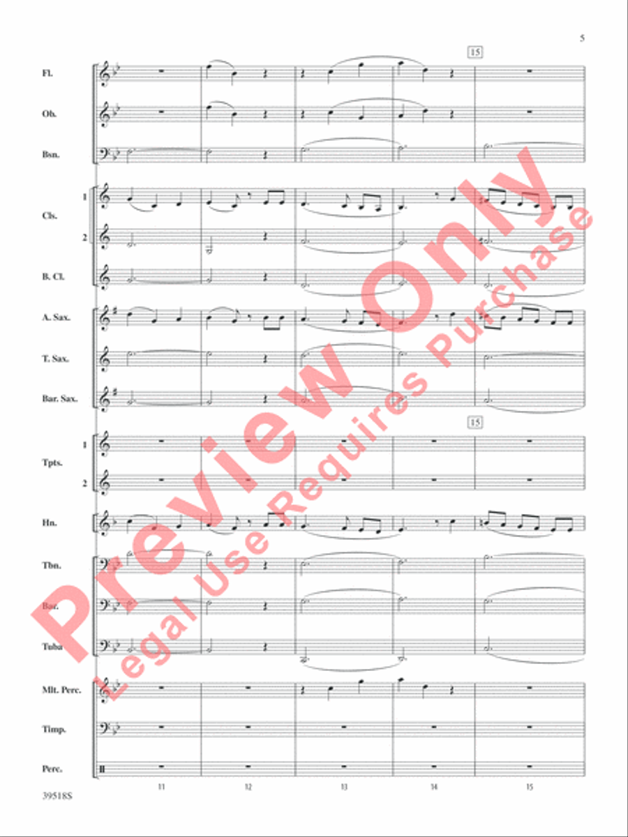 Willow, Willow Concert Band scores gallery preview page 5