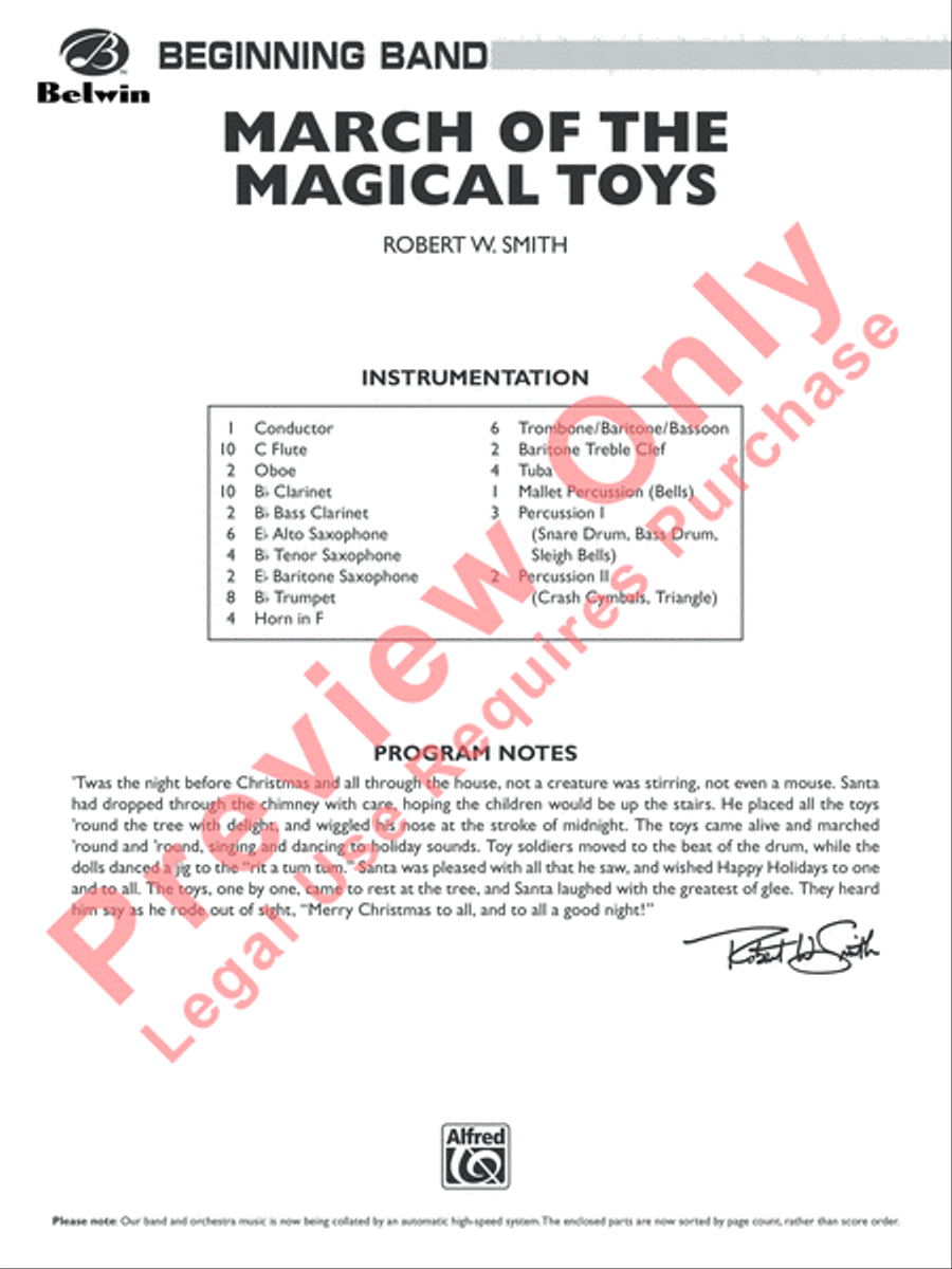 March of the Magical Toys Concert Band scores gallery preview page 2