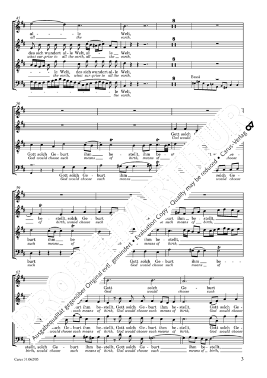 Now come, the nation's Saviour (Nun komm, der Heiden Heiland) 4-Part scores gallery preview page 4