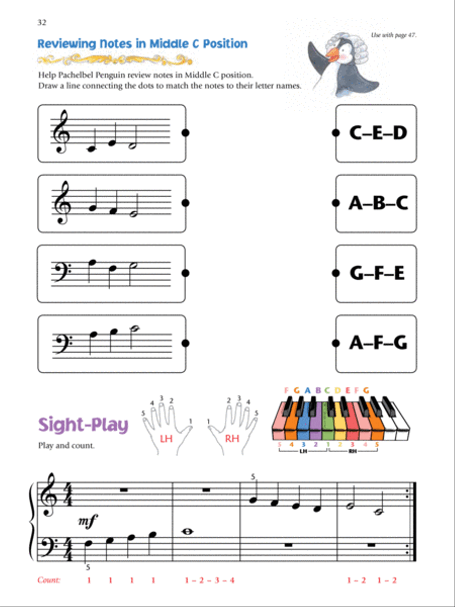 Music for Little Mozarts Notespeller & Sight-Play Book, Book 2 Piano Method scores gallery preview page 6