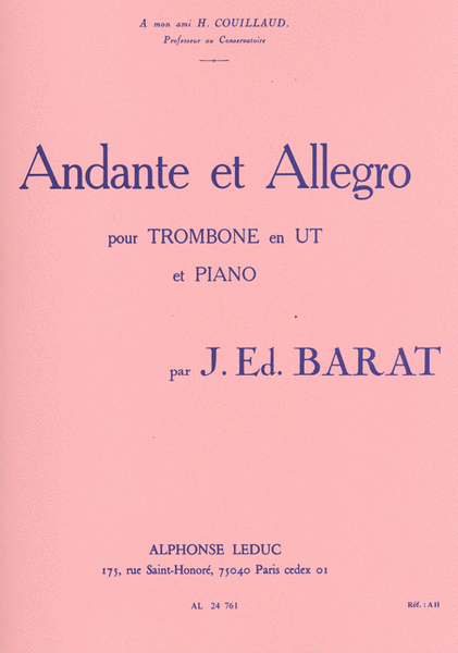 Andante And Allegro (c Trombone And Piano)