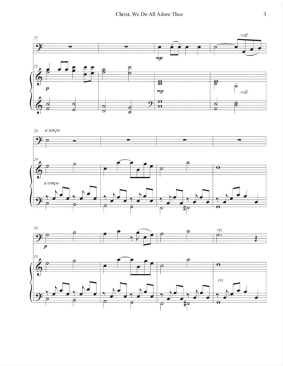 Christ, We Do All Adore Thee (Cello-Piano) Piano scores gallery preview page 3