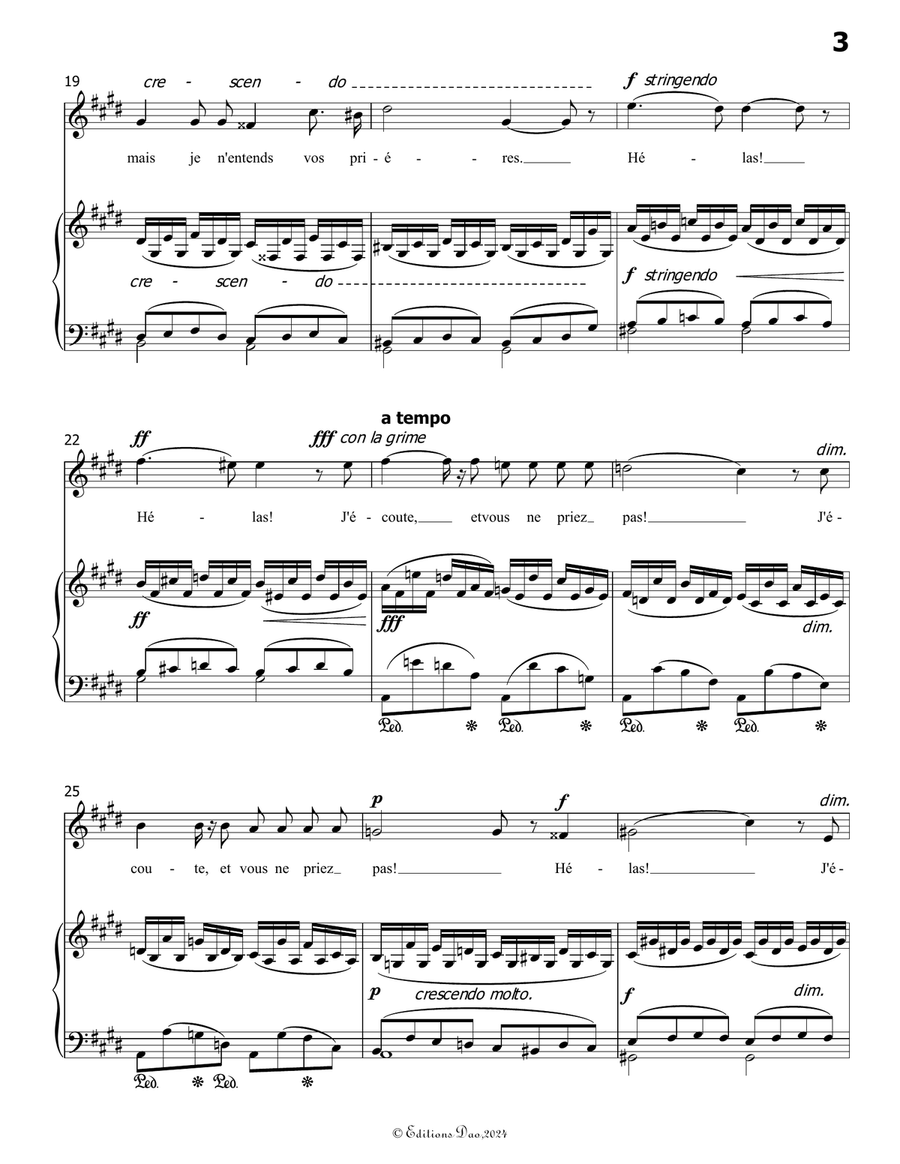 Vous Ne Priez Pas, by Bizet, in c sharp minor Voice scores gallery preview page 5