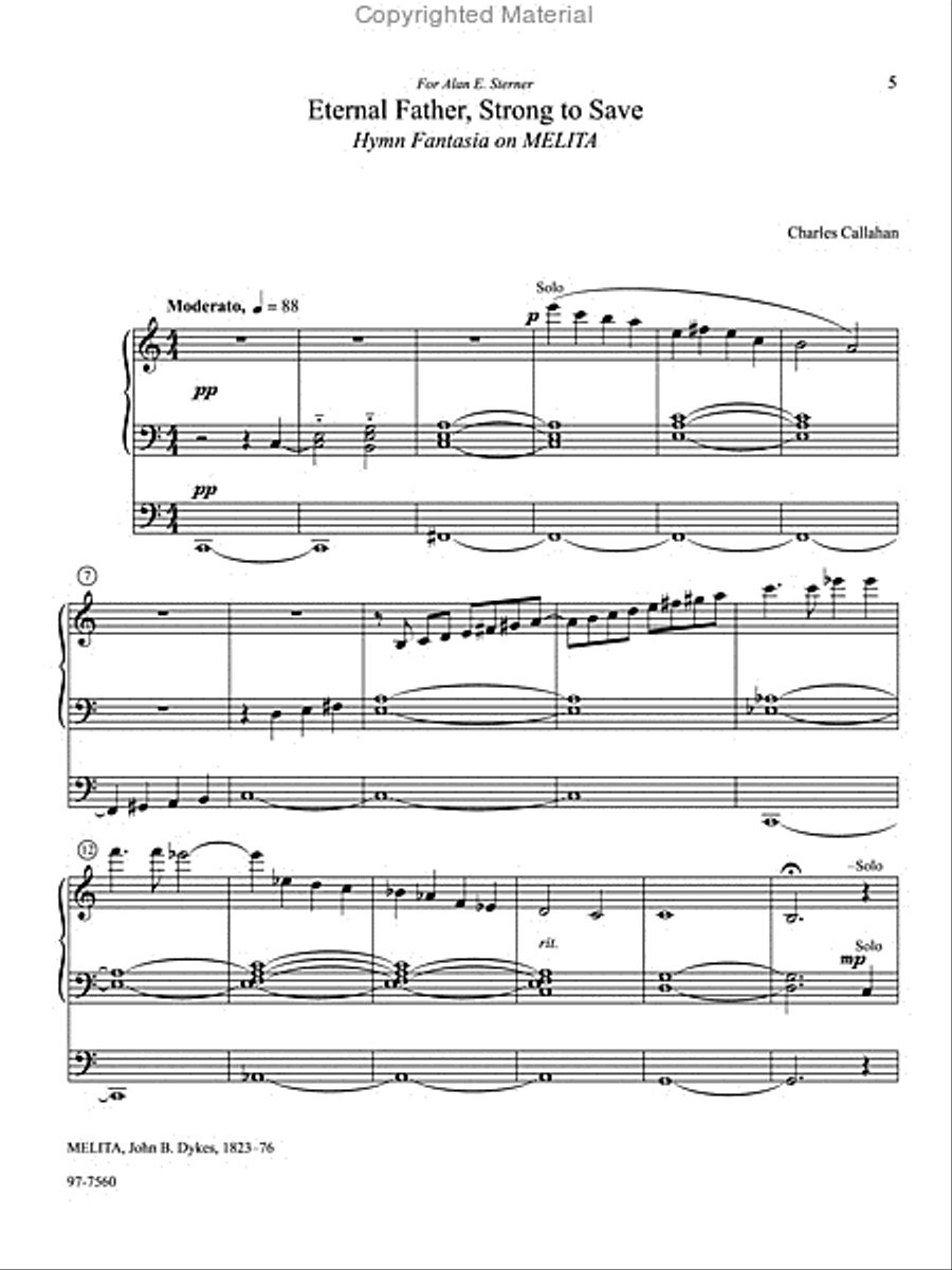 Two Patriotic Pieces for Organ Organ Solo scores gallery preview page 5