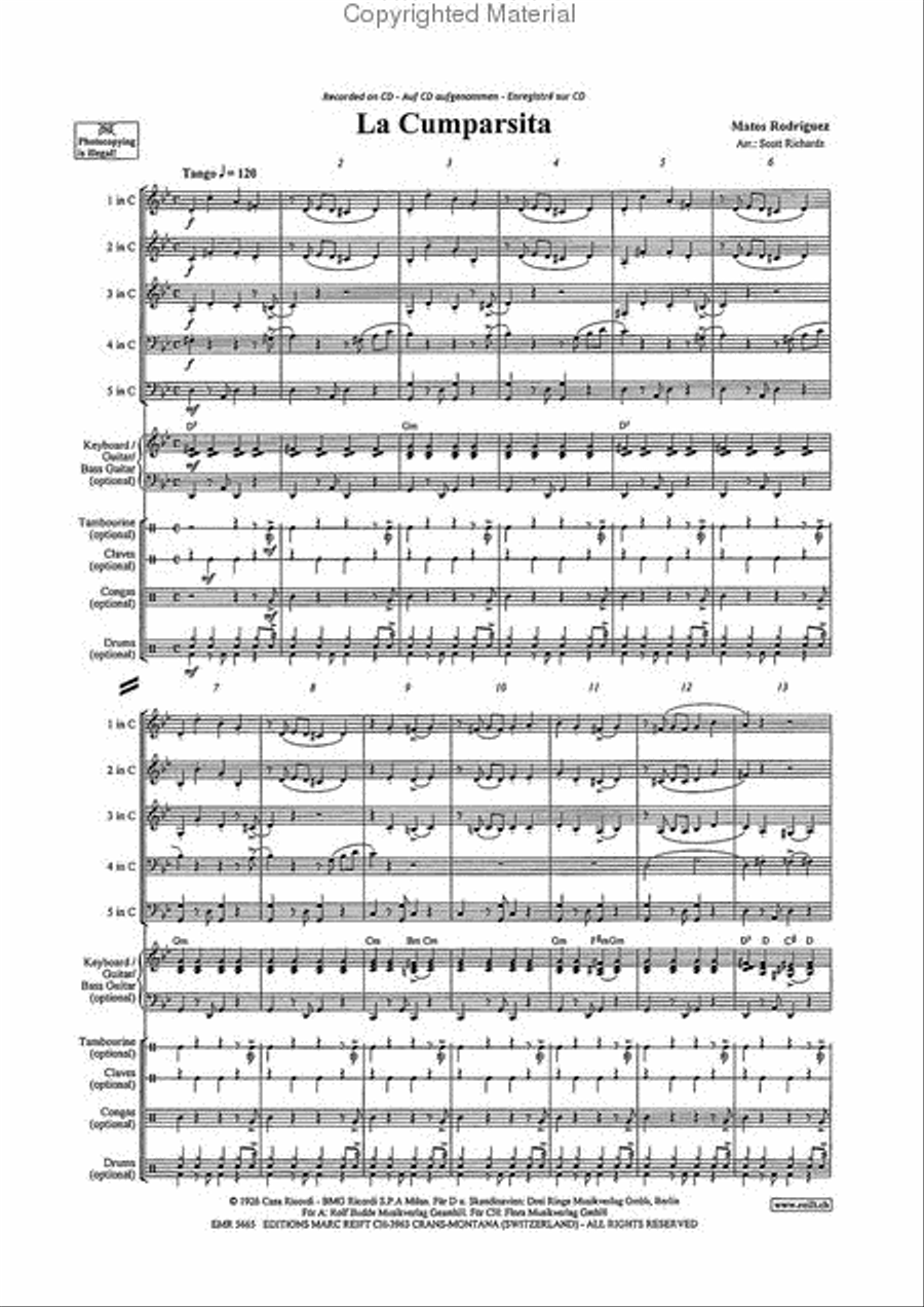 La Cumparsita La Cumparsita Brass Ensemble scores gallery preview page 3