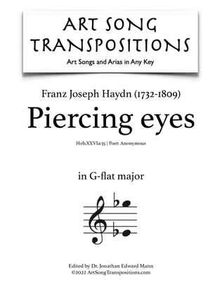 HAYDN: Piercing eyes (transposed to G-flat major)