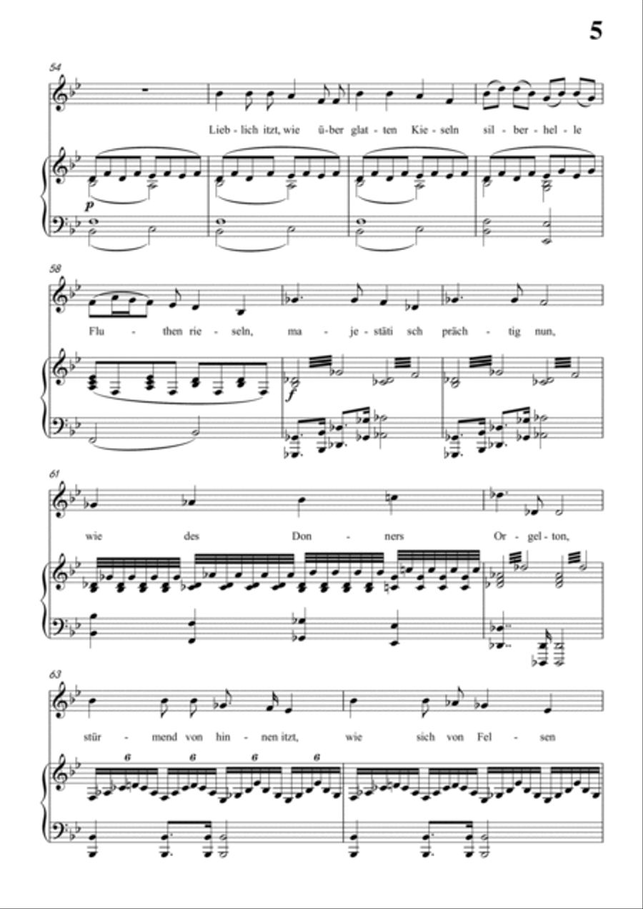 Schubert-Laura am Klavier(Laura at the Piano),D.388 in C for Vocal and Pno Voice scores gallery preview page 6