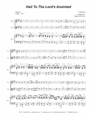 Hail To The Lord's Anointed (Duet for Violin and Viola) - Piano accompaniment)