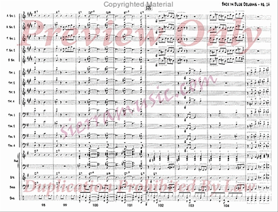 Back In Blue Orleans Back In Blue Orleans Big Band scores gallery preview page 15