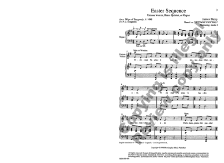 Easter Sequence (Choral Score) image number null