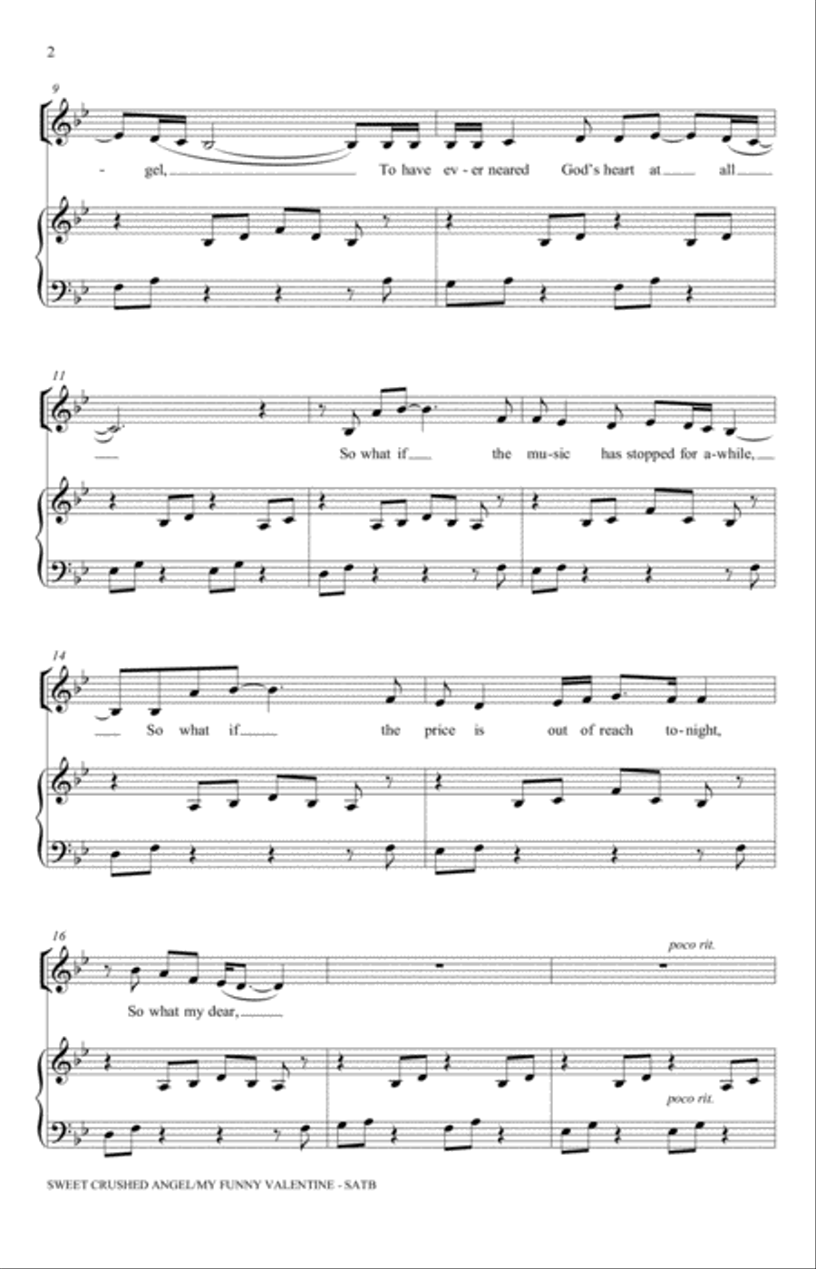 Sweet Crushed Angel/My Funny Valentine (arr. Craig Hella Johnson) 4-Part scores gallery preview page 2