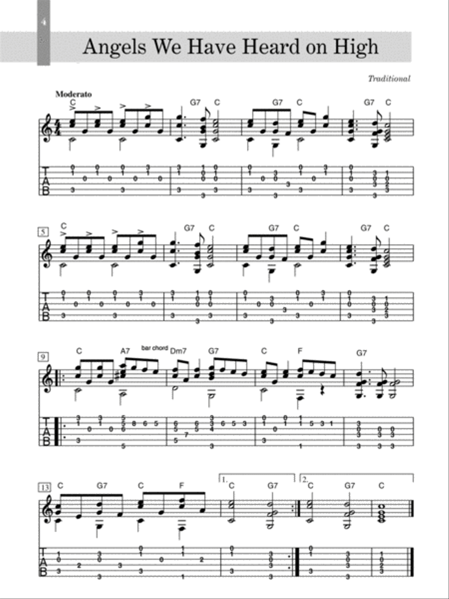Christmas for Guitar In TAB Guitar Tablature scores gallery preview page 4