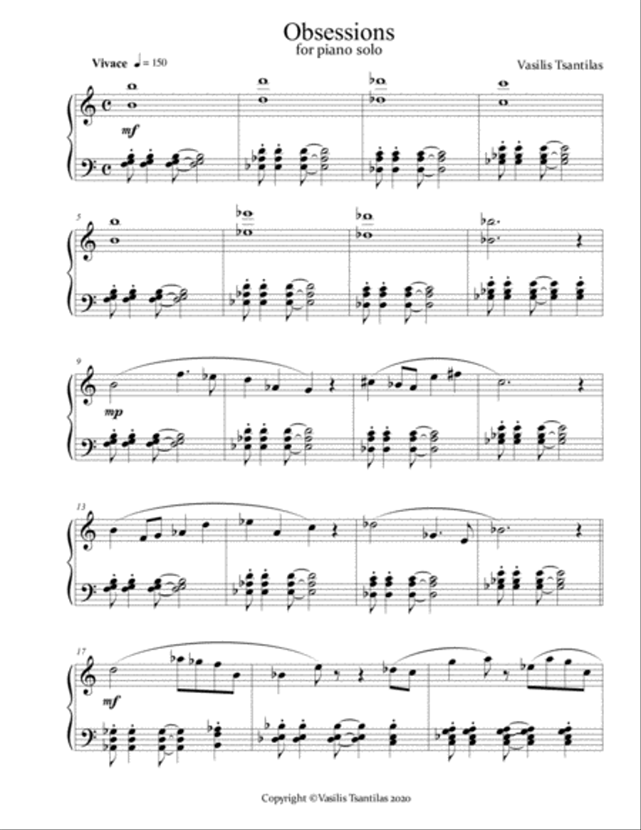 Obsessions Piano Method scores gallery preview page 1