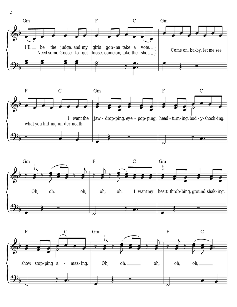 Peacock Easy Piano scores gallery preview page 2