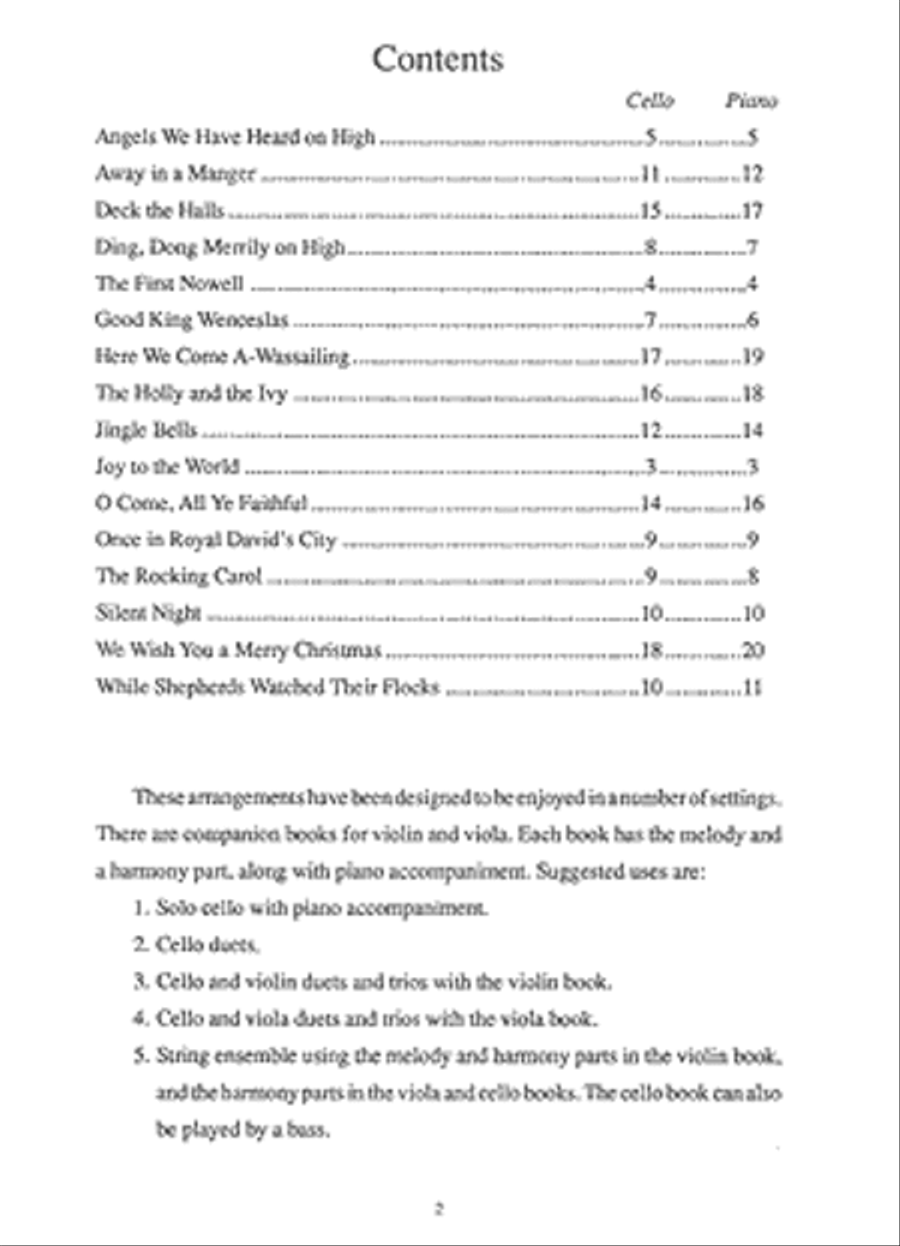 Christmas Solos for Beginning Cello - Level 1 String Duet scores gallery preview page 2