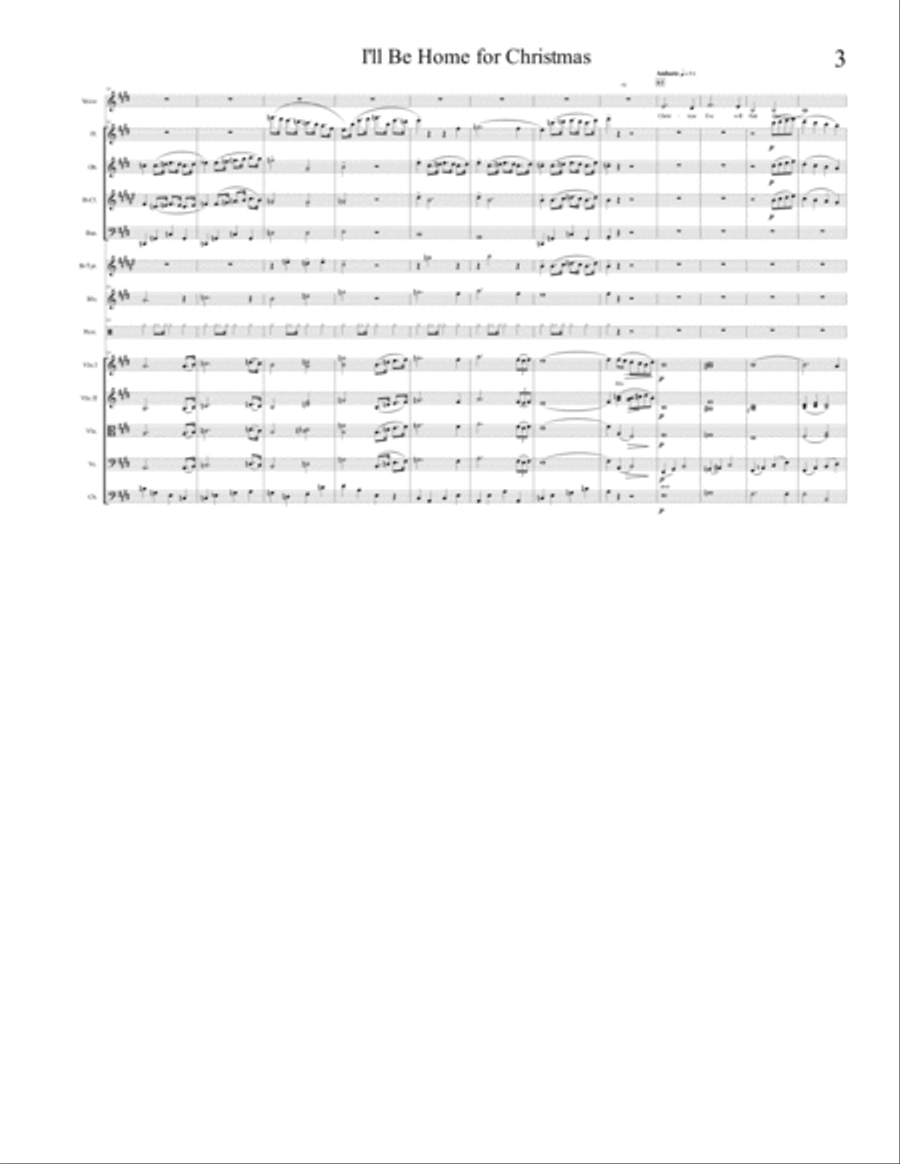 I'll Be Home For Christmas Large Ensemble scores gallery preview page 4