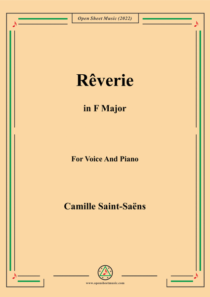 Saint-Saëns-Rêverie in F Major,for Voice and Piano image number null