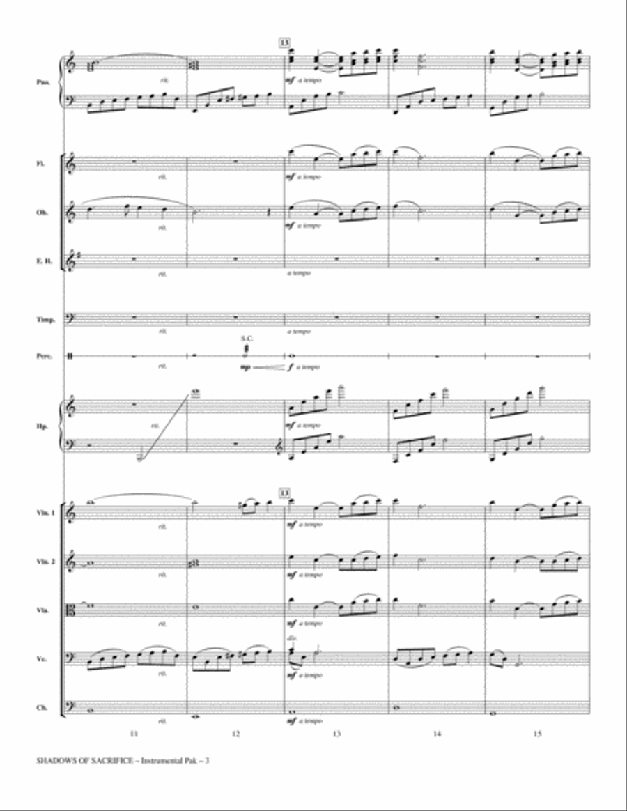 Shadows of Sacrifice - Full Score Choir scores gallery preview page 3