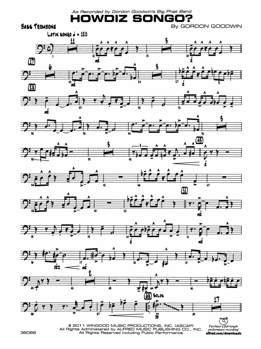 Howdiz Songo?: Bass Trombone