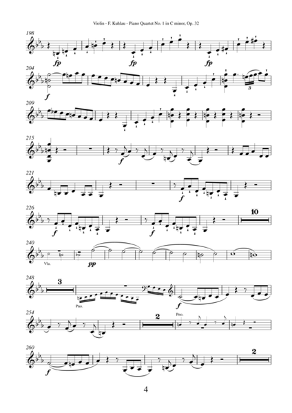 Piano Quartet Op.32 No.1 (parts) by Friedrich Daniel Rudolf Kuhlau for piano quintet