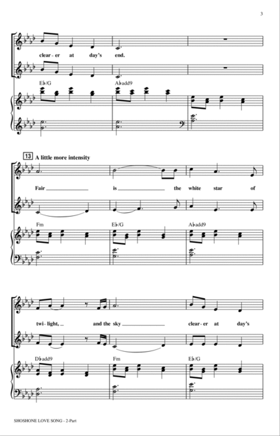 Shoshone Love Song (The Heart's Friend) 2-Part scores gallery preview page 2