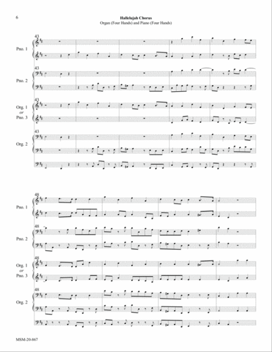 Hallelujah Chorus Choir scores gallery preview page 6