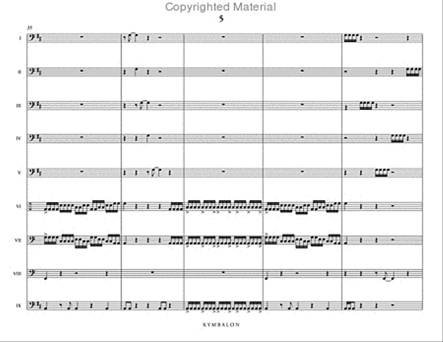Kymbalon (score only) Percussion Ensemble scores gallery preview page 6