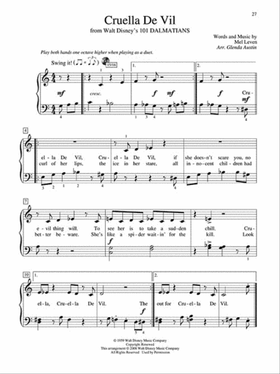 Teaching Little Fingers to Play More Disney Tunes Piano Method scores gallery preview page 6