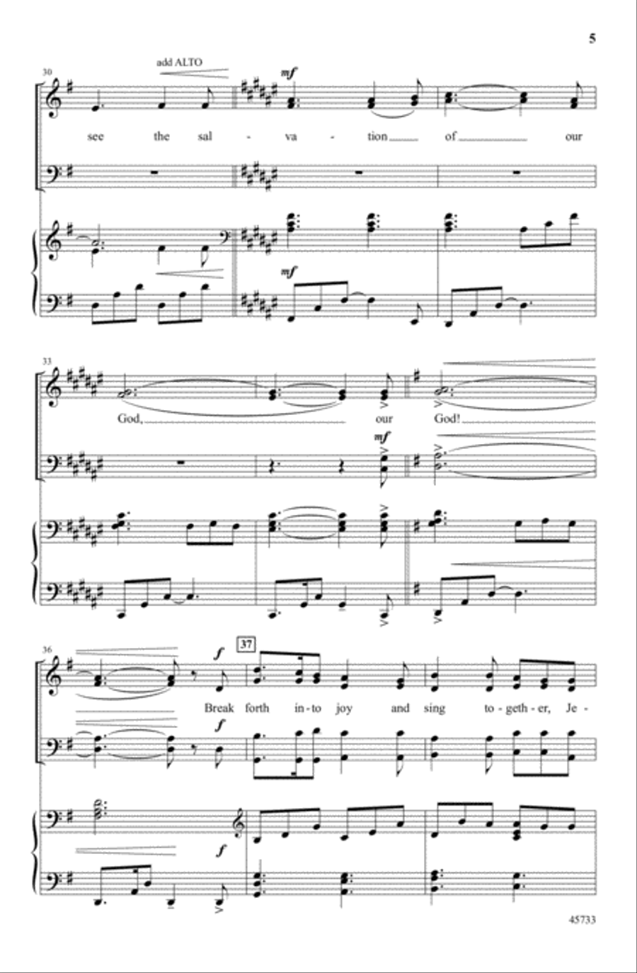 Break Forth into Joy 4-Part scores gallery preview page 5