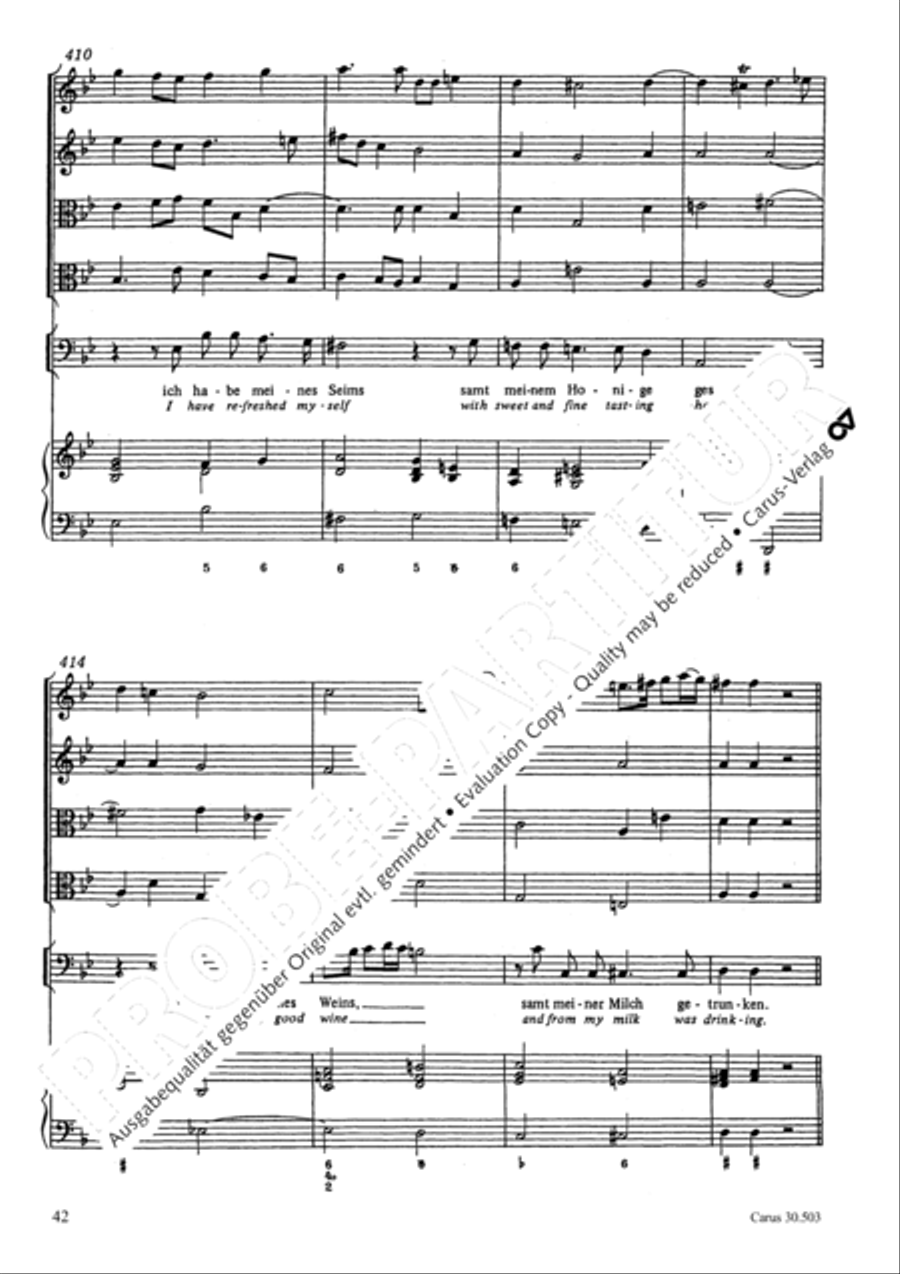 My beloved, you are fair (Meine Freundin, du bist schon) 4-Part scores gallery preview page 45