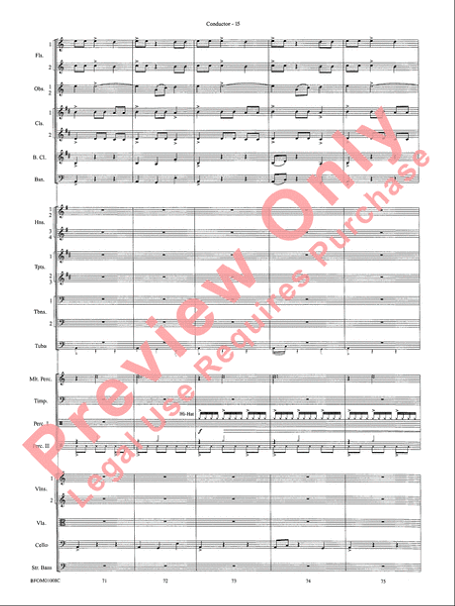 The Great Locomotive Chase Full Orchestra scores gallery preview page 22