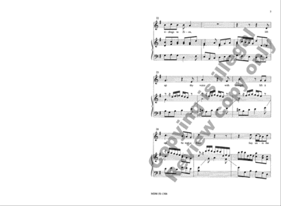 O Thou that Tellest Good Tidings Unison Choir scores gallery preview page 4