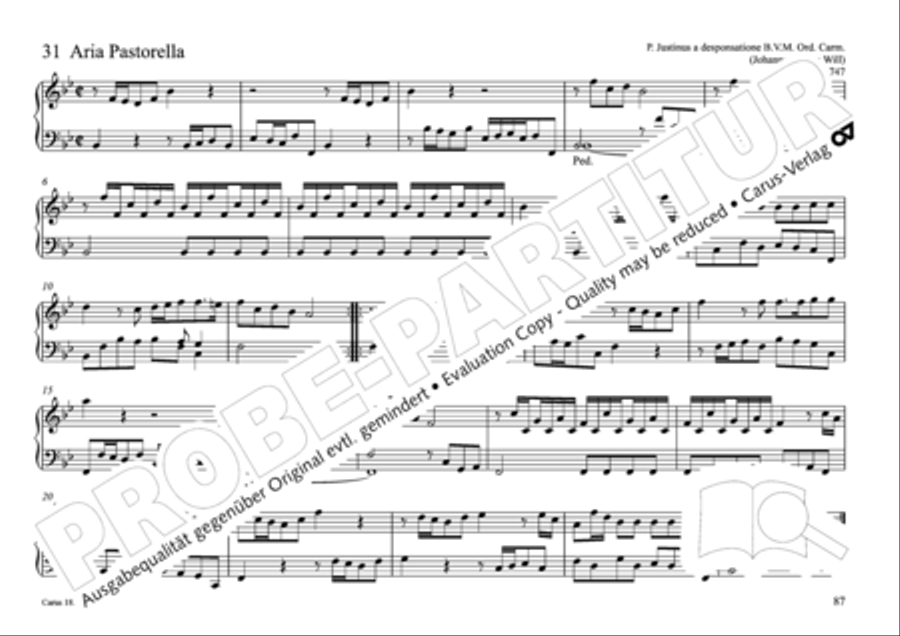 Pastoral music for organ, vol. 2: Germany, Bohemia, Austria, South Tyrol Organ Solo scores gallery preview page 88