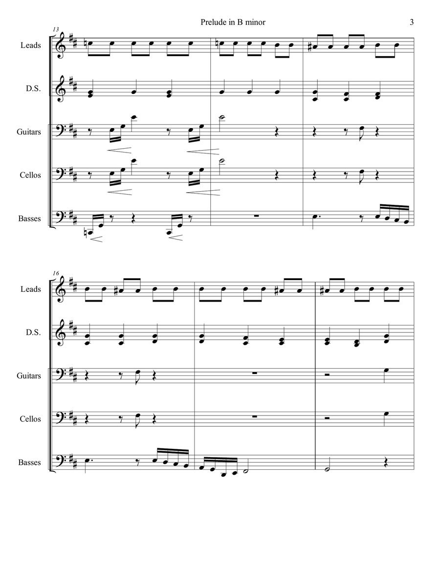 Prelude in B minor-Steel Drum Band Steel Drum Band scores gallery preview page 3