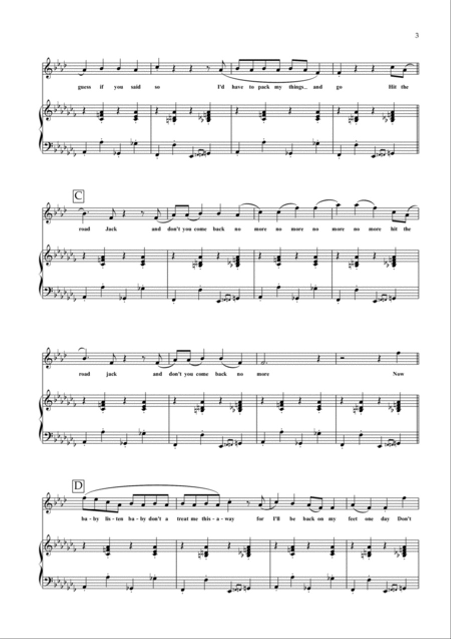Hit The Road Jack Hit The Road Jack Alto Saxophone scores gallery preview page 3