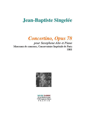 Book cover for Concertino, Opus 78
