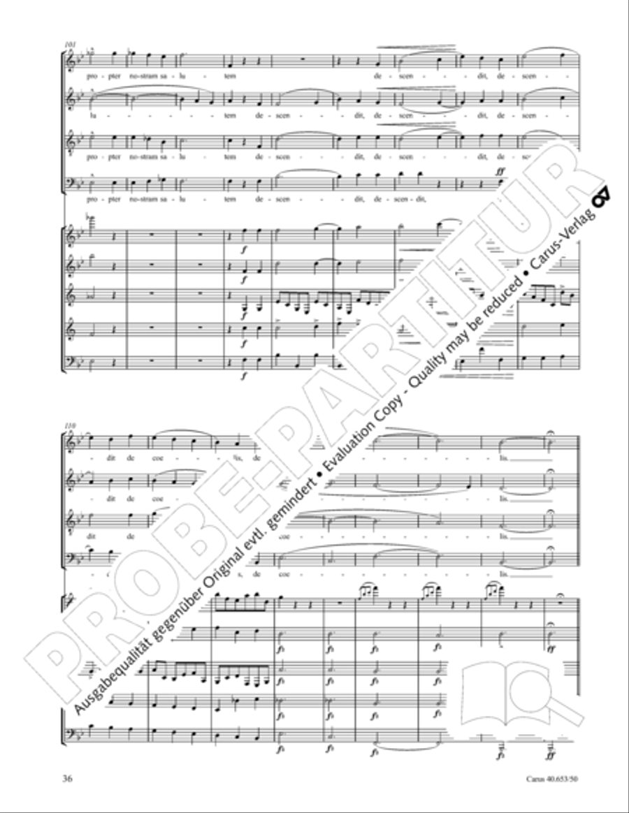 Mass in D Major (Missa in D) 4-Part scores gallery preview page 37
