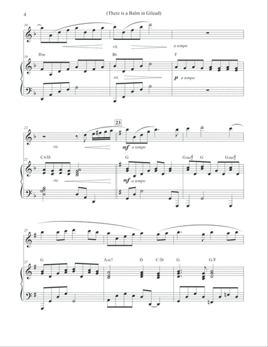 There is a Balm in Gilead - Flute & Piano There is a Balm in Gilead - Flute & Piano Flute Solo scores gallery preview page 4