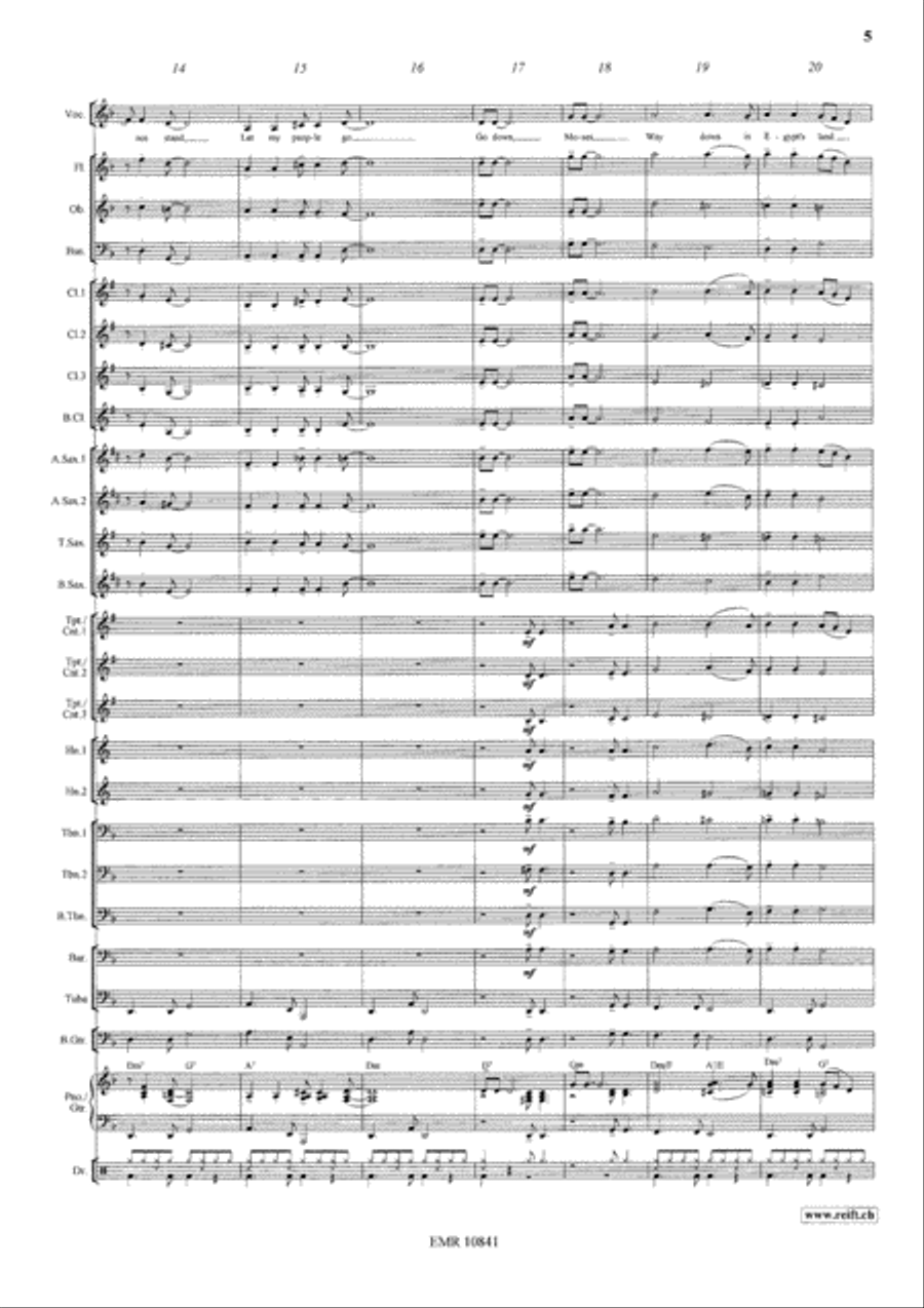 Let My People Go Concert Band scores gallery preview page 5