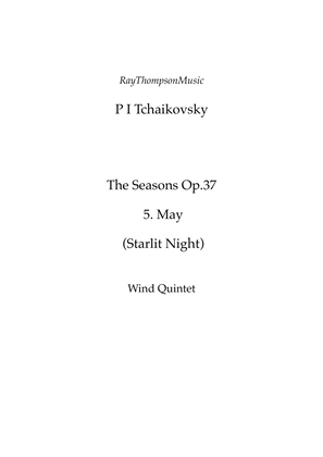 Book cover for Tchaikovsky: The Seasons Op.37a No.5 May (Starlit Night) - wind quintet