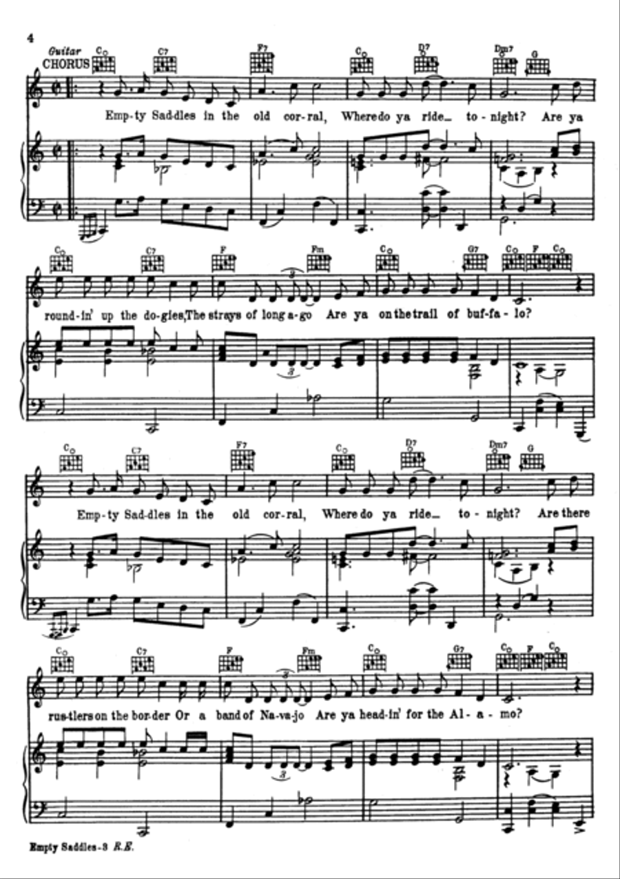 Empty Saddles Empty Saddles Voice scores gallery preview page 3