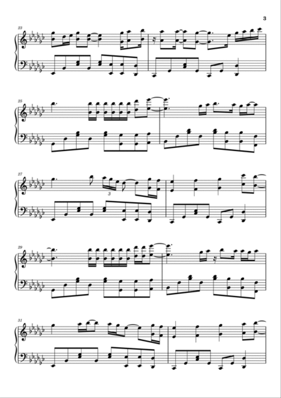 Better In Time Piano Solo scores gallery preview page 3