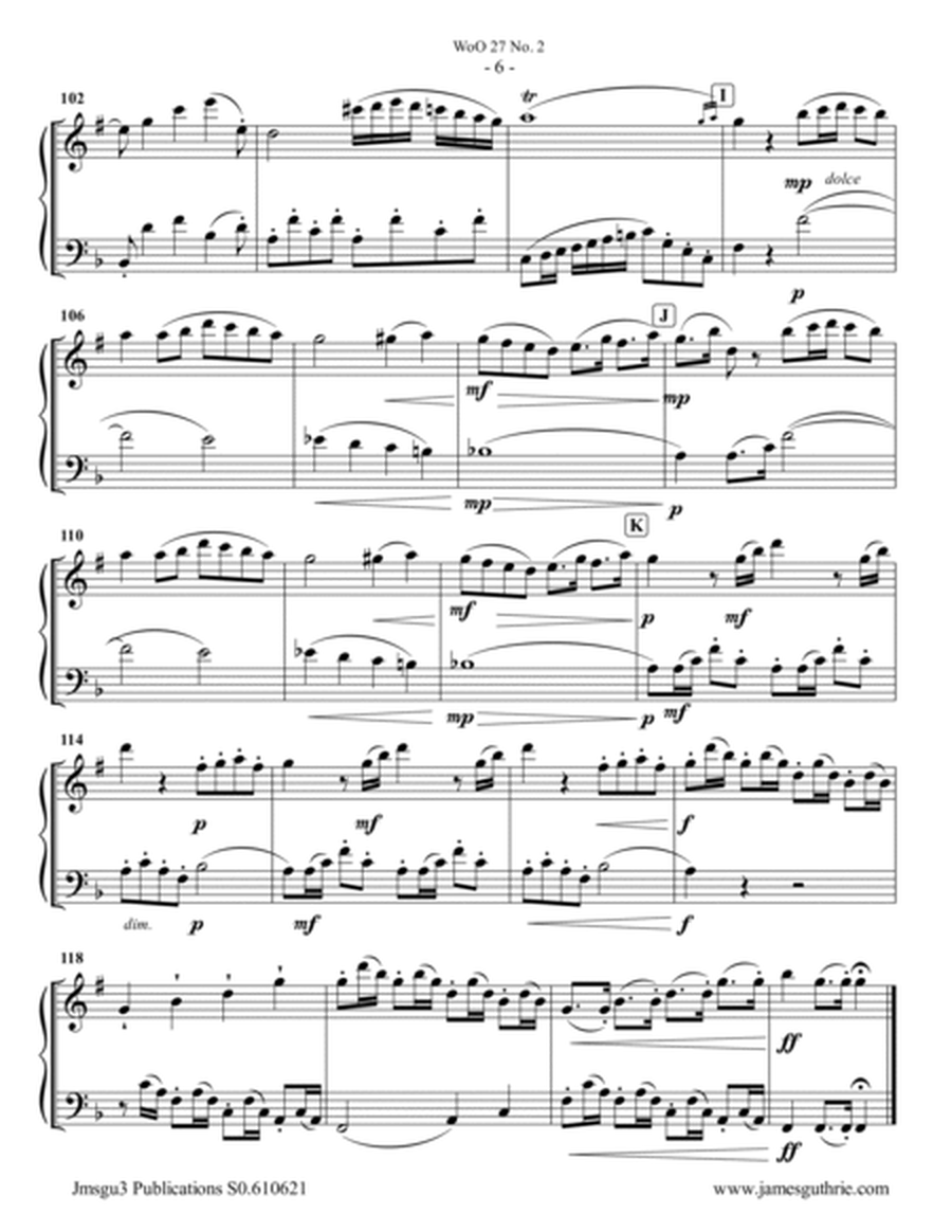 Beethoven: Duet WoO 27 No. 2 for Soprano Sax & Bassoon image number null
