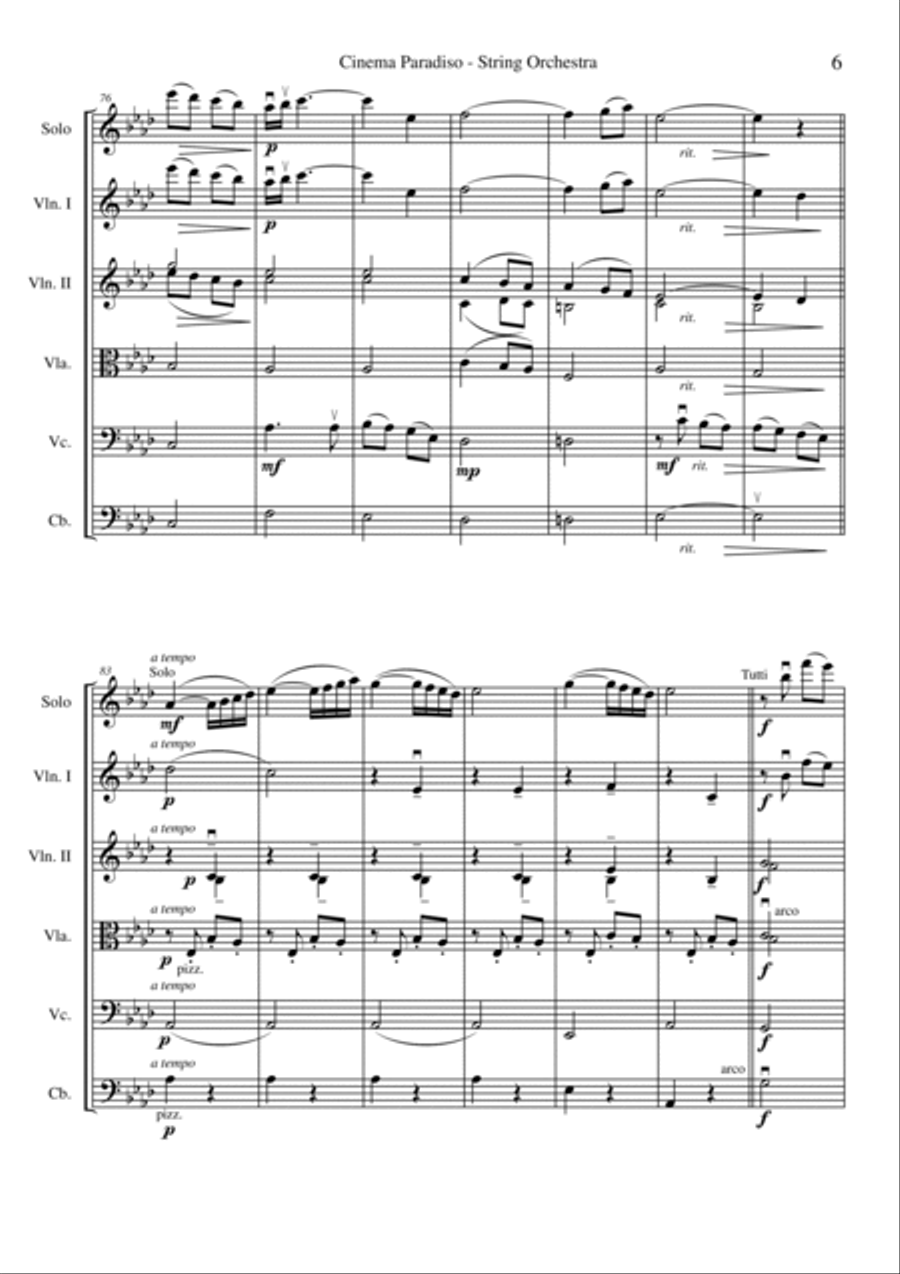 Cinema Paradiso Cello scores gallery preview page 6