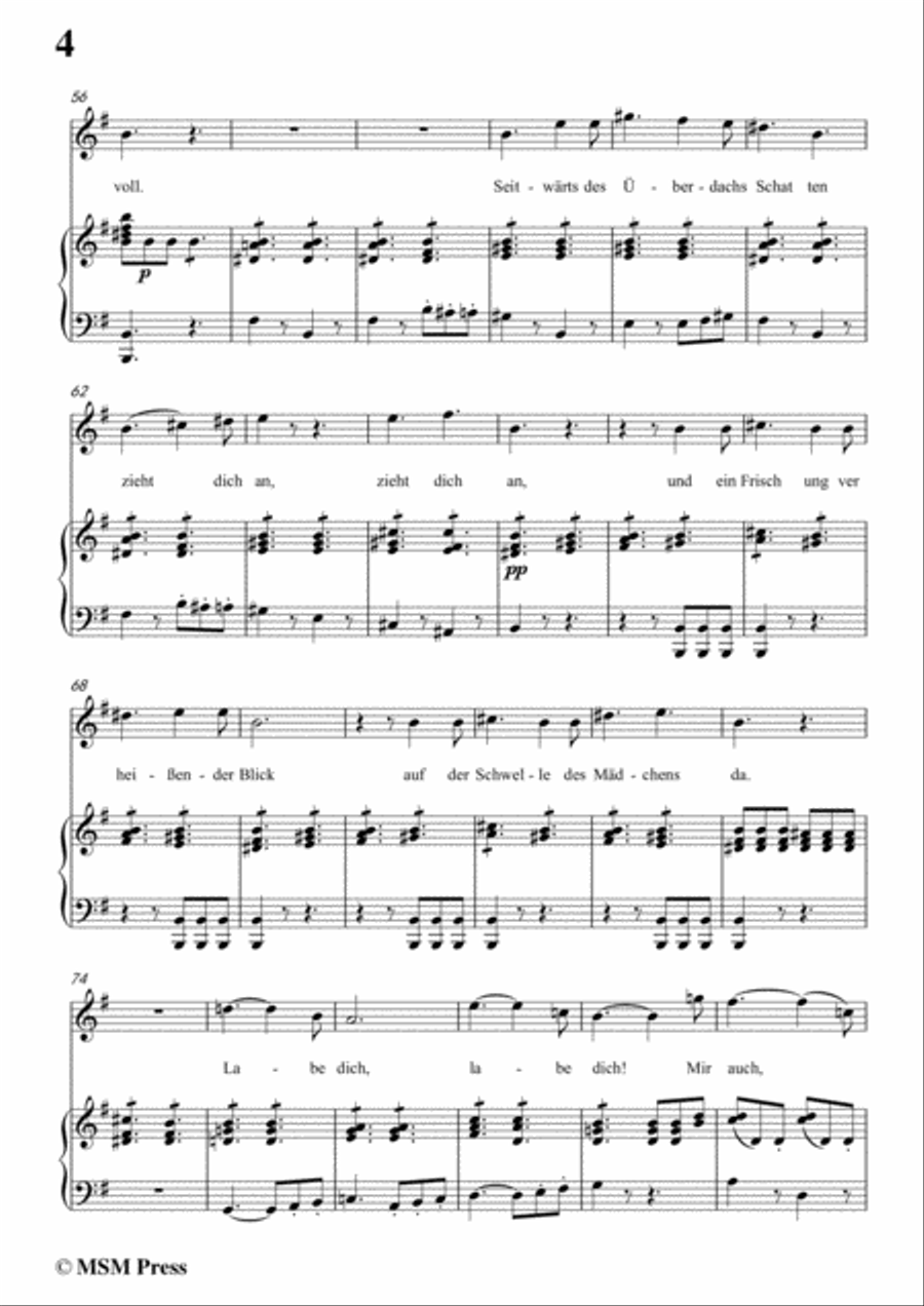 Schubert-An Schwager Kronos,Op.19 No.1,in e minor,for Voice&Piano Voice scores gallery preview page 6