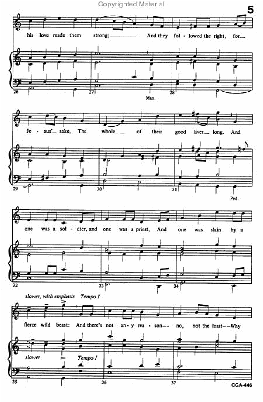 I Sing a Song of the Saints of God SSA scores gallery preview page 4