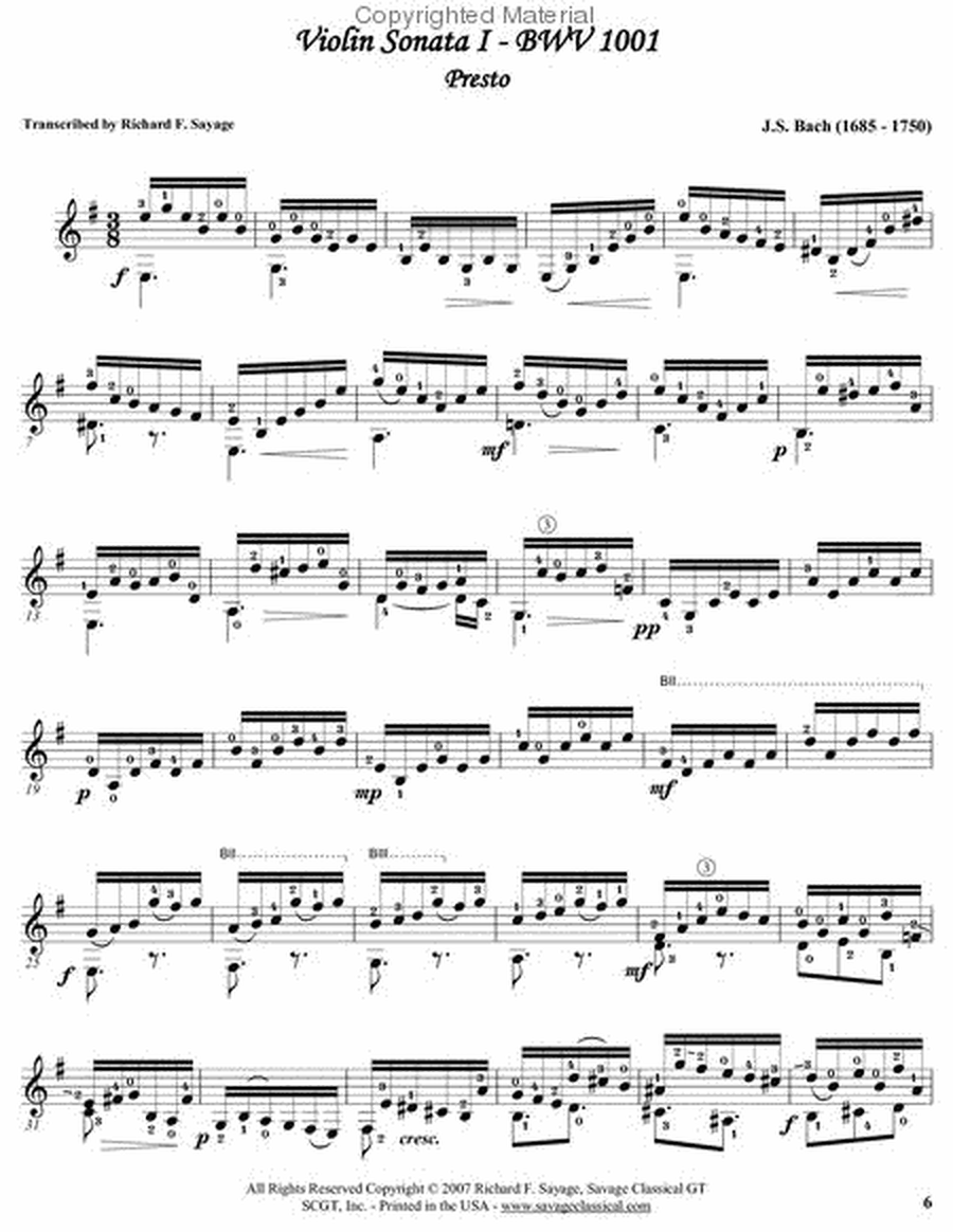 Selections from Bach's Violin Sonatas & Partitas